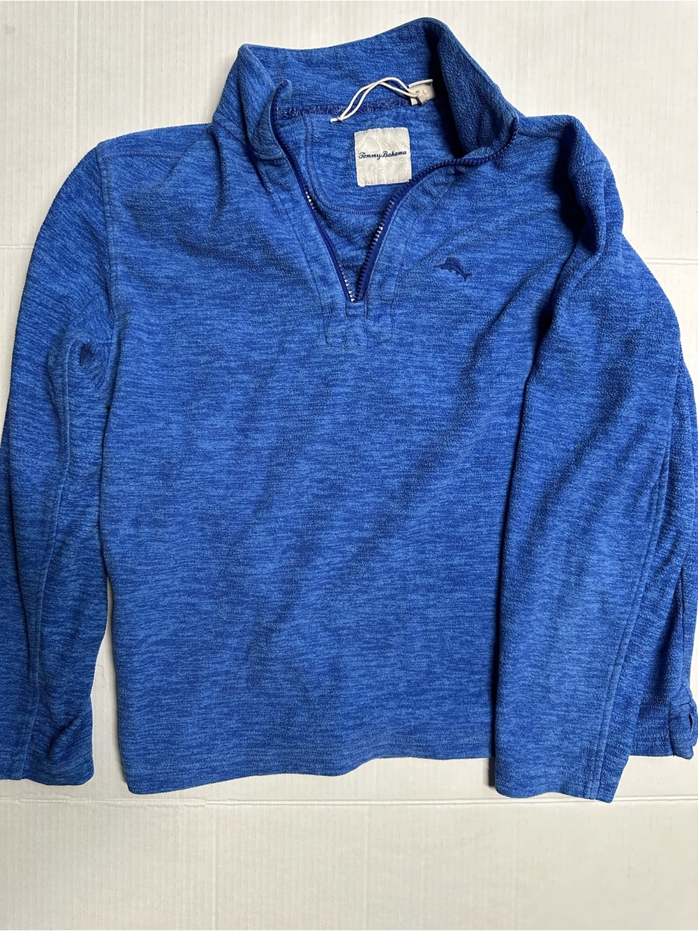 Tommy Bahama Men's Heather Blue Quarter-Zip Pullover